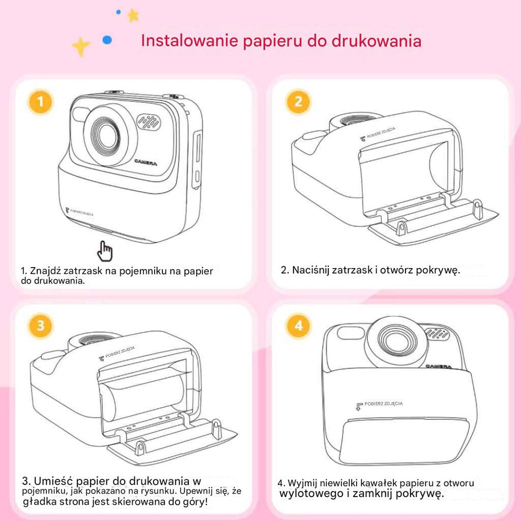 Aparat dziecięcy 2 w 1 – zdjęcia, nagrywanie, gry i galeria